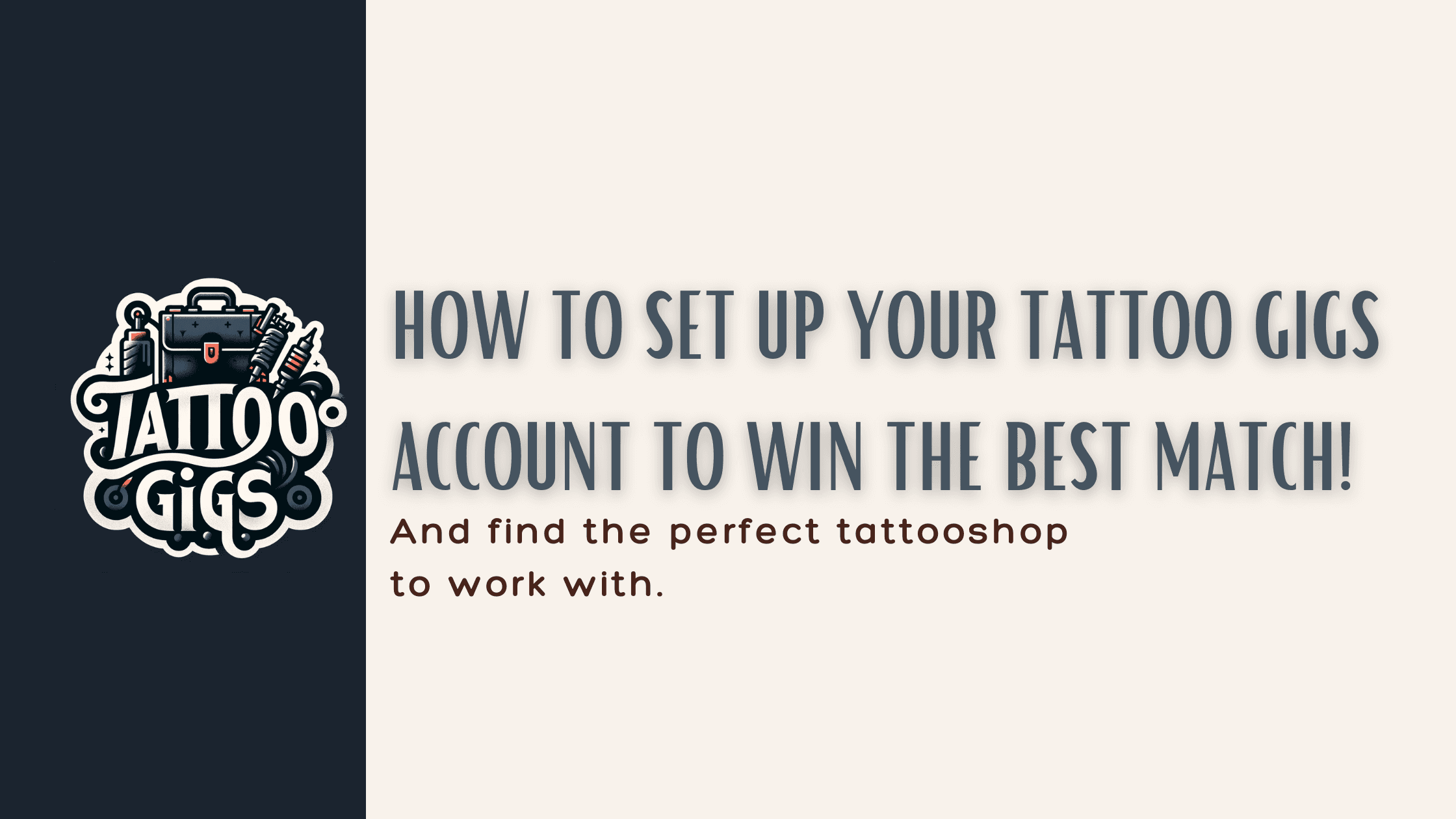 Master tattoo gigs account set up