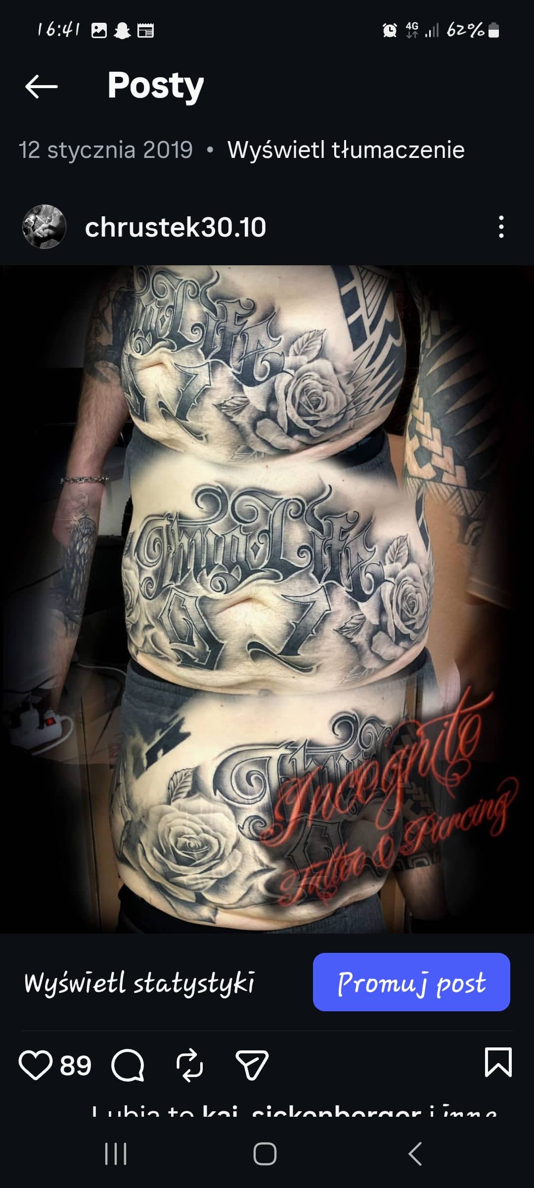 Tattoo work by Mariusz C
