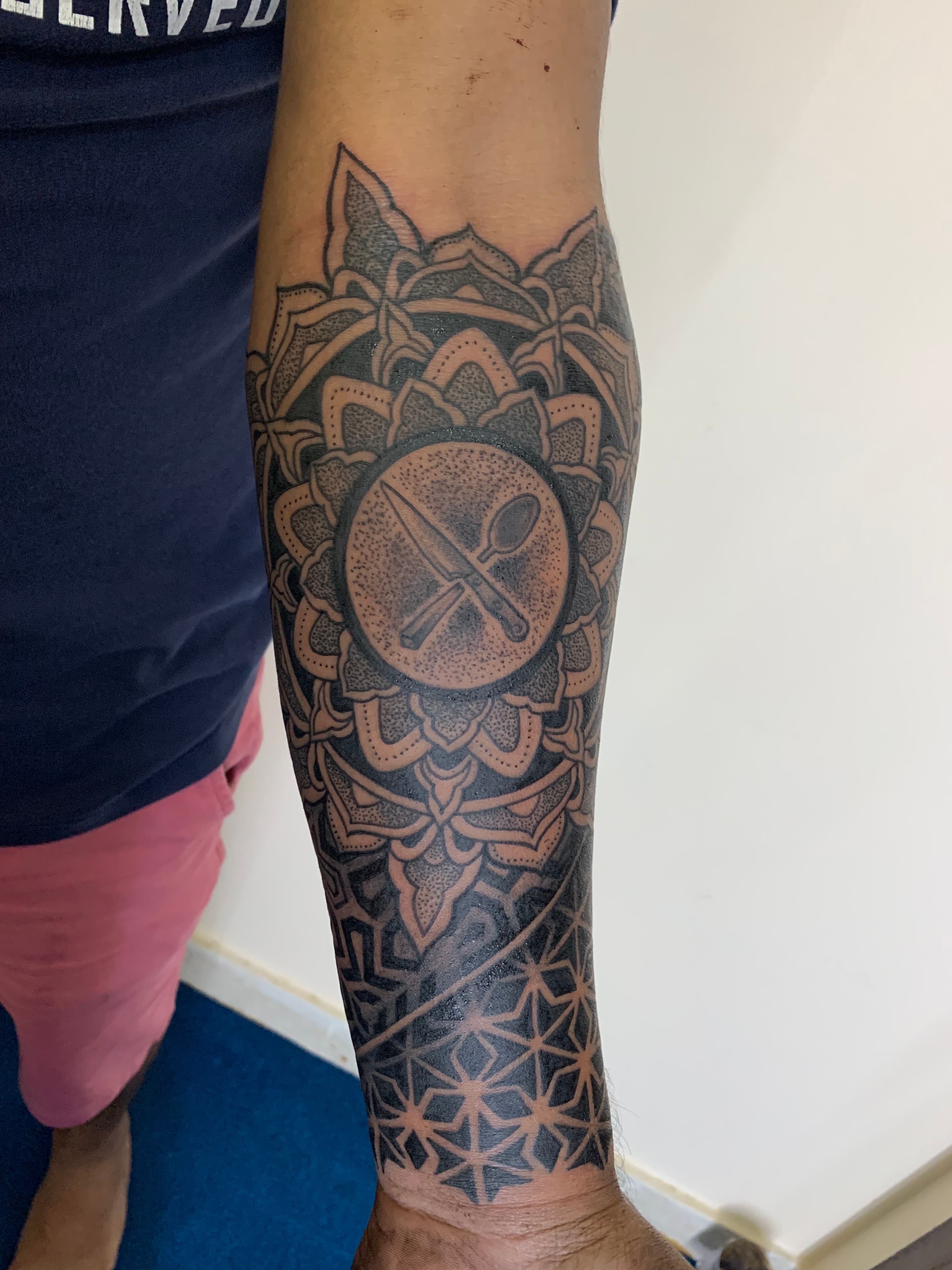 Tattoo work by Manoz Baghdas