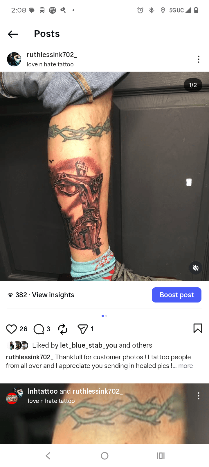 Tattoo work by Jamie Anguiano