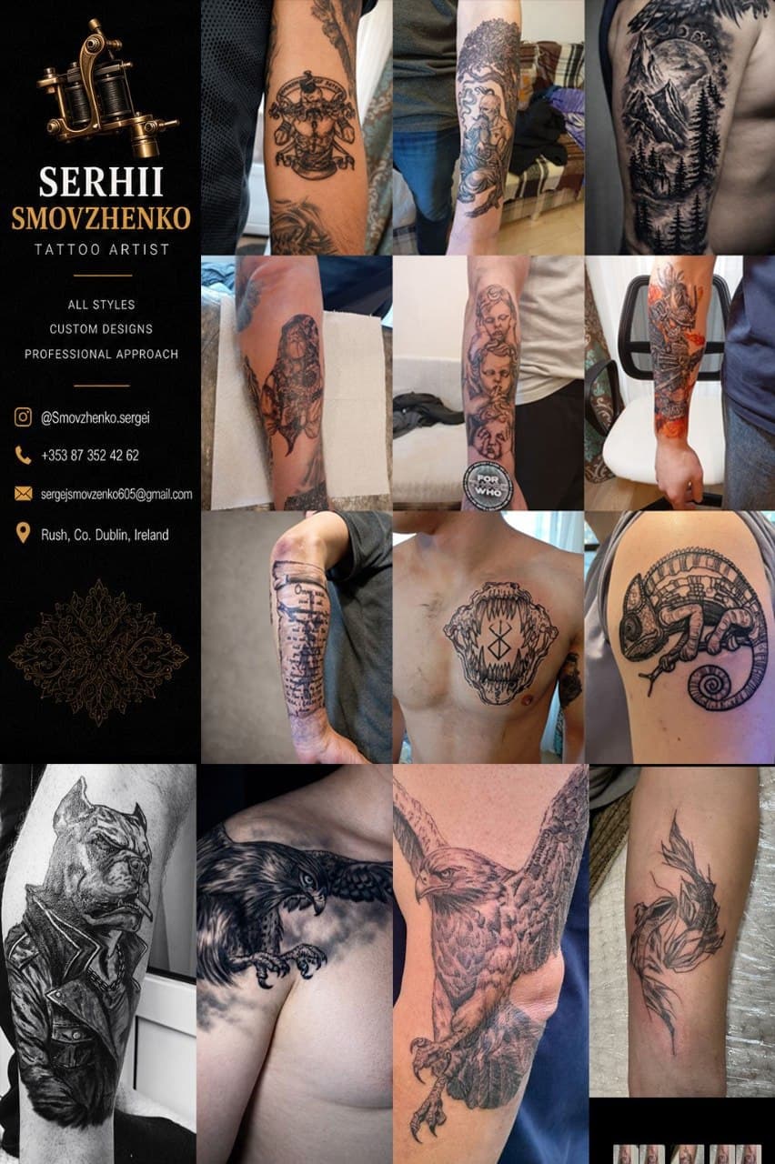Tattoo work by Serhii Smovzhenko