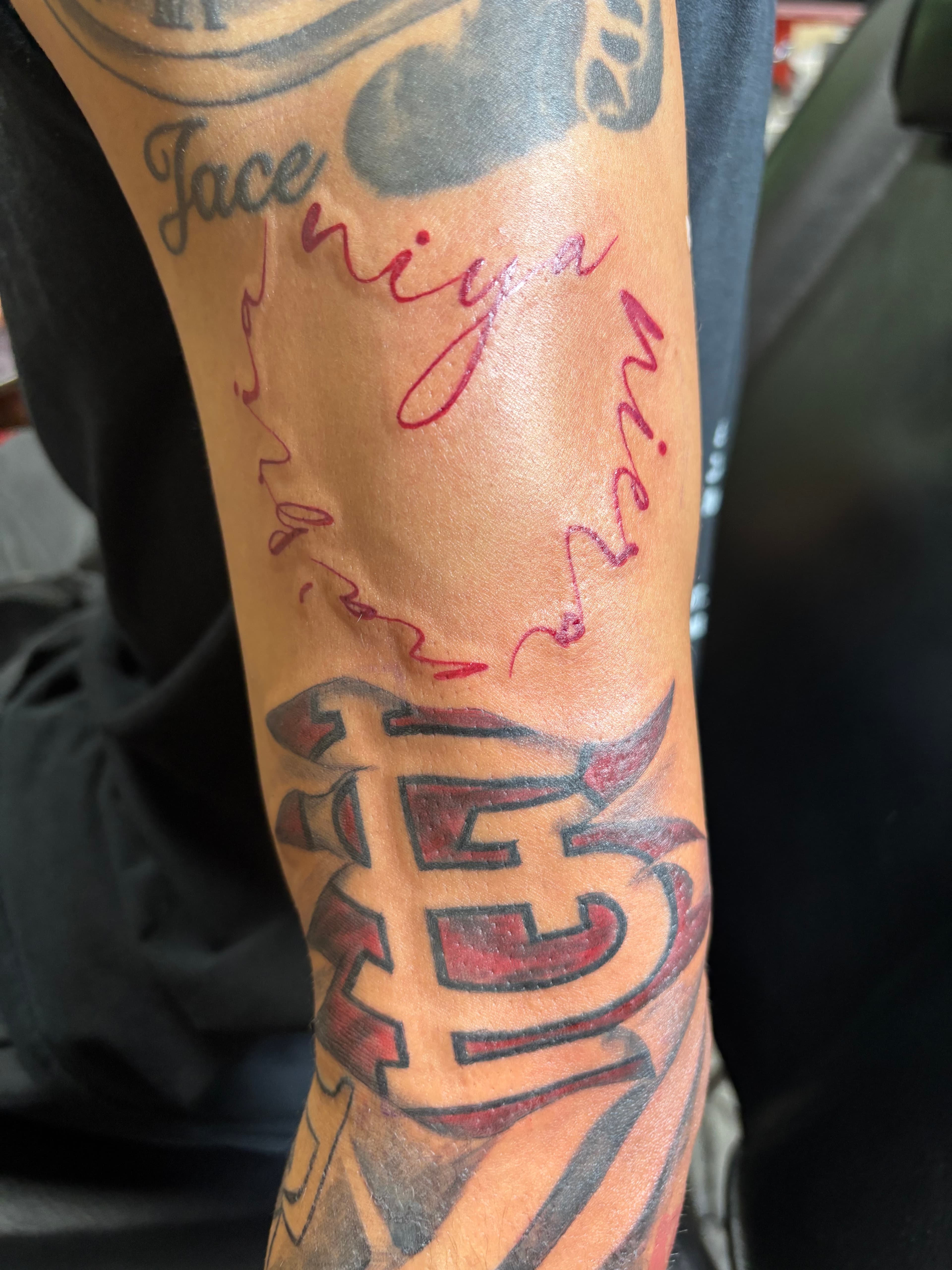 Tattoo work by Khamisi Douglas